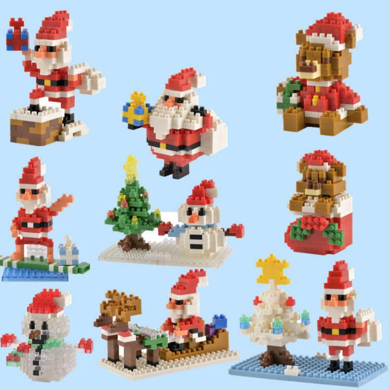 Изображение товара: Мини-конструктор, игрушки, Рождественский мультяшный персонаж, модель, образовательные фигурки, кирпичи, игрушки для детей, рождественский подарок, игрушки