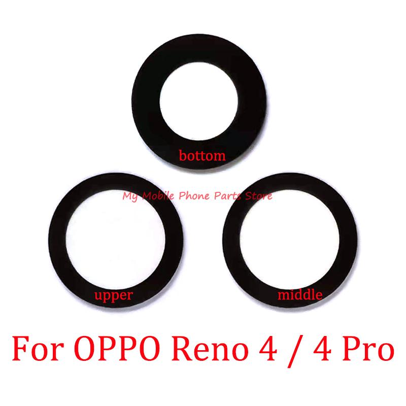 Изображение товара: Объектив задней камеры для Oppo Reno 4 Pro, 4pro, 1 комплект, стеклянная крышка объектива задней камеры с клеем, стикер, запасные части