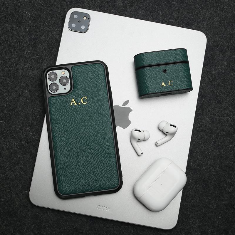 Изображение товара: Персонализированный зеленый кожаный чехол для Iphone 11 12 Pro Max