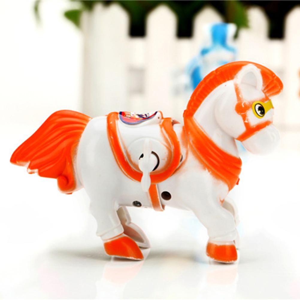 Изображение товара: Классические заводные пластиковые игрушки подарок для детей детские развивающие игрушки ветер животное бегущая движущаяся лошадь ретро