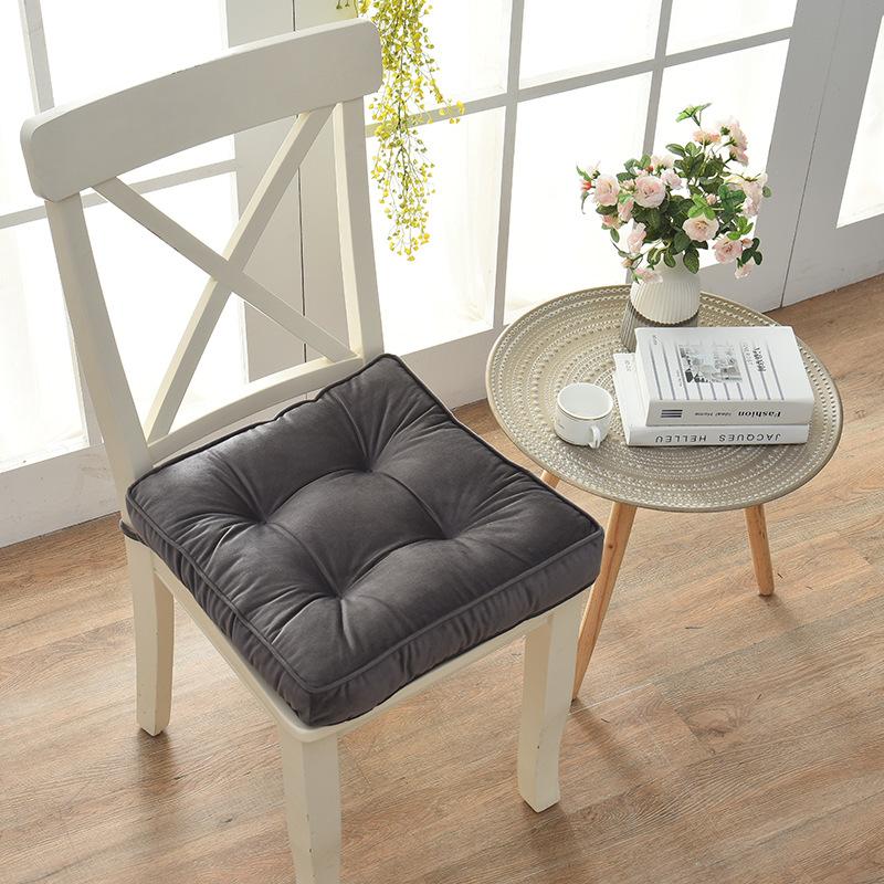 Изображение товара: Квадратная подушка для стула, утолщенный коврик для сиденья с ягодицами, может крепиться на стул, столовое кресло, дышащая подушка для сиденья, коврик для домашнего сиденья