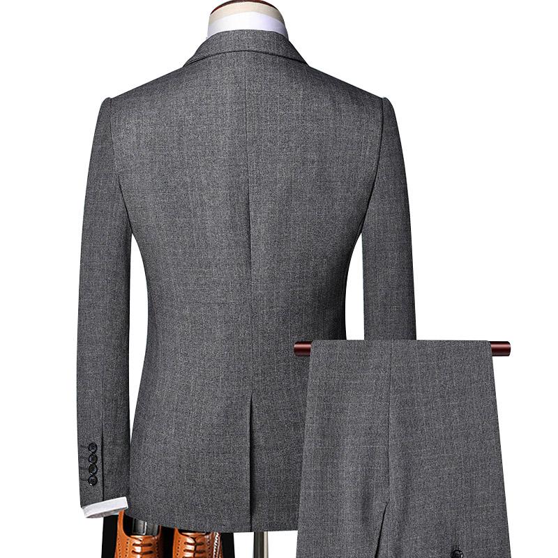 Изображение товара: Мужские костюмы, официальный комплект из 3 предметов, большой размер 6XL, модный эксклюзивный деловой офисный костюм для мужчин, Свадебный костюм для жениха