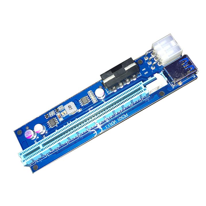 Изображение товара: Кабель-удлинитель Mine line PCIE x1 на X16, адаптер PCI-E, преобразователь видеокарты, Малый интерфейс 4 + 6 контактов