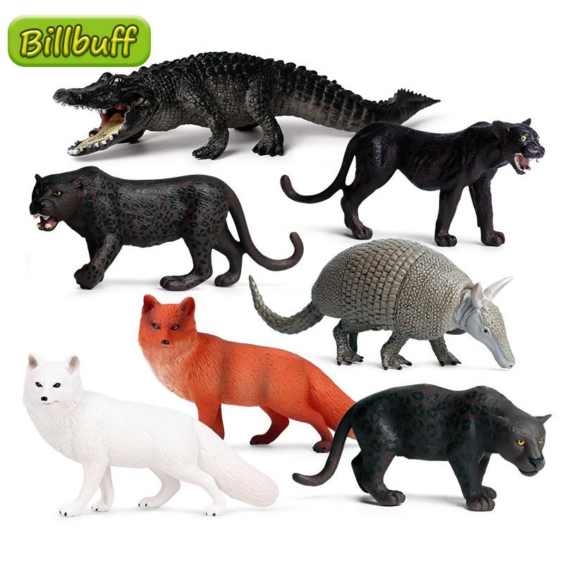 Изображение товара: Модель диких животных из ПВХ, экшн-фигурки, лиса, гепард, крокодил, коллекционная обучающая игрушка для детей, подарок