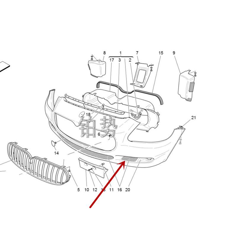 Изображение товара: Бампер сетка Mas era tiQ uat tro por te M139 передний бампер Нижняя решетка передний бампер вентиляционная решетка передний бампер воздушный выход