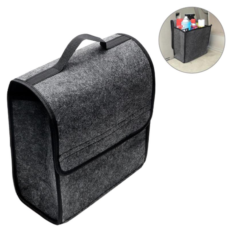 Изображение товара: Автомобильный мягкий шерстяной войлочный автомобильный органайзер для багажника, автомобильная коробка для хранения, сумка, огнестойкая многофункциональная складная сумка для хранения