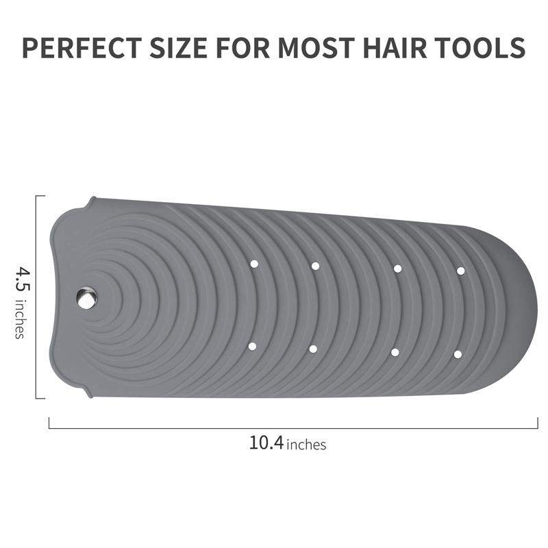 Изображение товара: Серый выпрямитель для волос с чехлом, термостойкий Коврик держатель для плоских щипцы для завивки волос инструменты