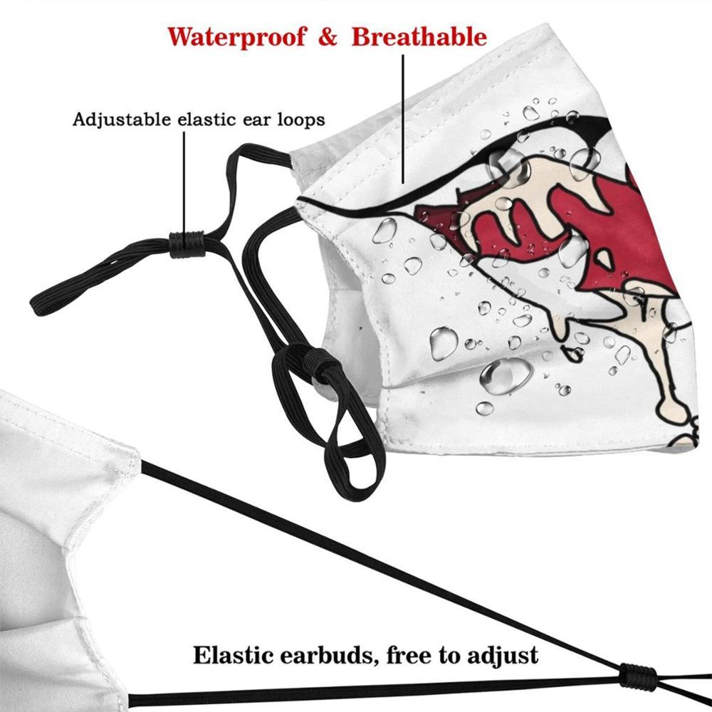 Изображение товара: Полноцветная маска для рта, многоразовая маска для рта с фильтром Pm2.5 для творчества, Детская цветная маска для рта, крутая жуткая артиста, дизайнерский дизайн