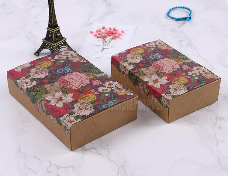 Изображение товара: Оптовая продажа, коробка из крафт-бумаги в форме цветка, Луны для торта, печенья, конфет, коробки для свадьбы, вечеринки, подарочные коробки