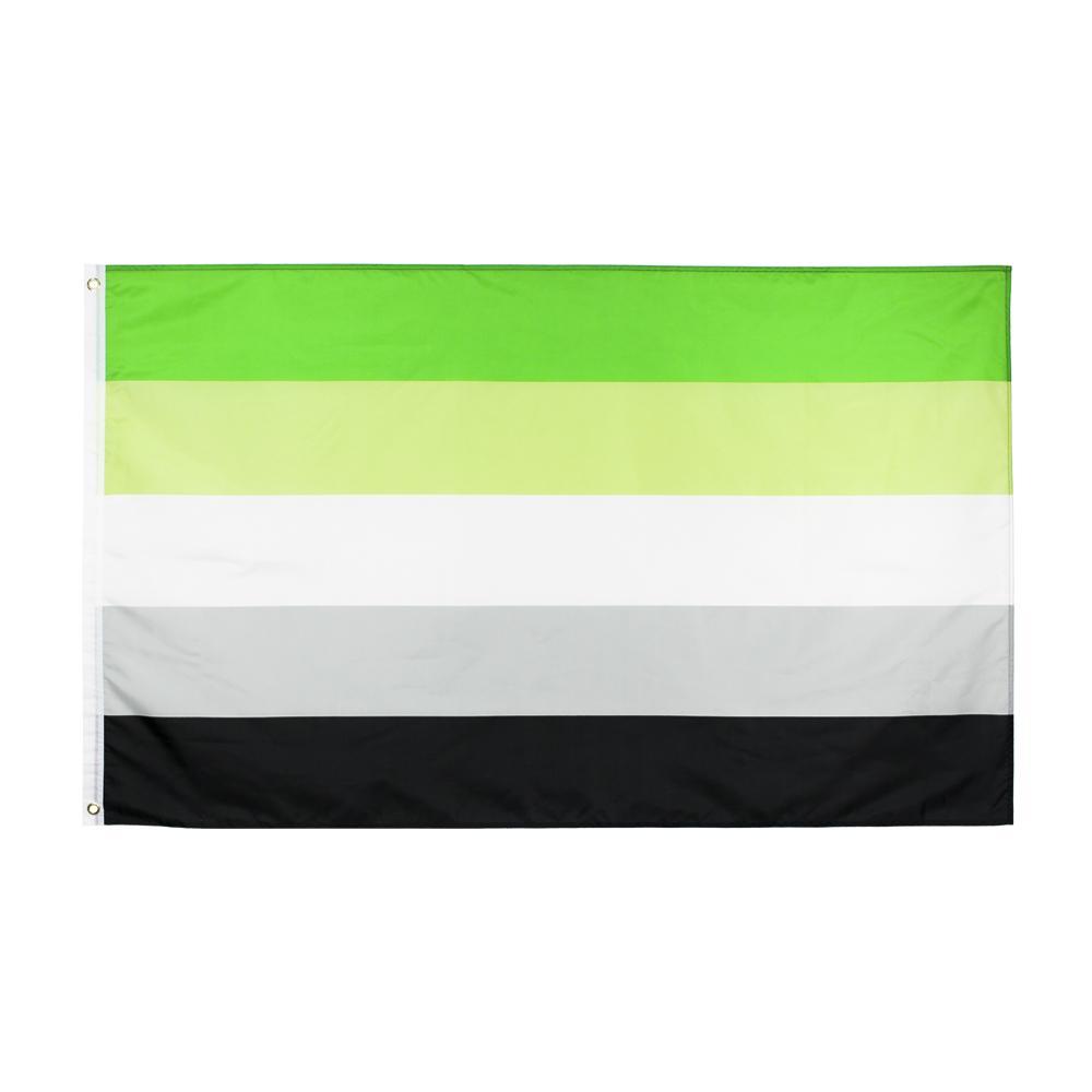 Изображение товара: Флаг ЛГБТ Xiangying, асексуальный ароматический флаг, 90x150 см