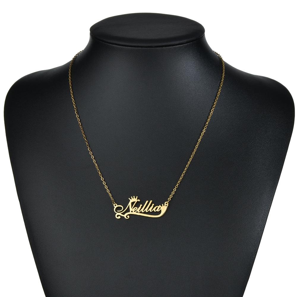 Изображение товара: Ожерелье женское из нержавеющей стали, с золотыми буквами