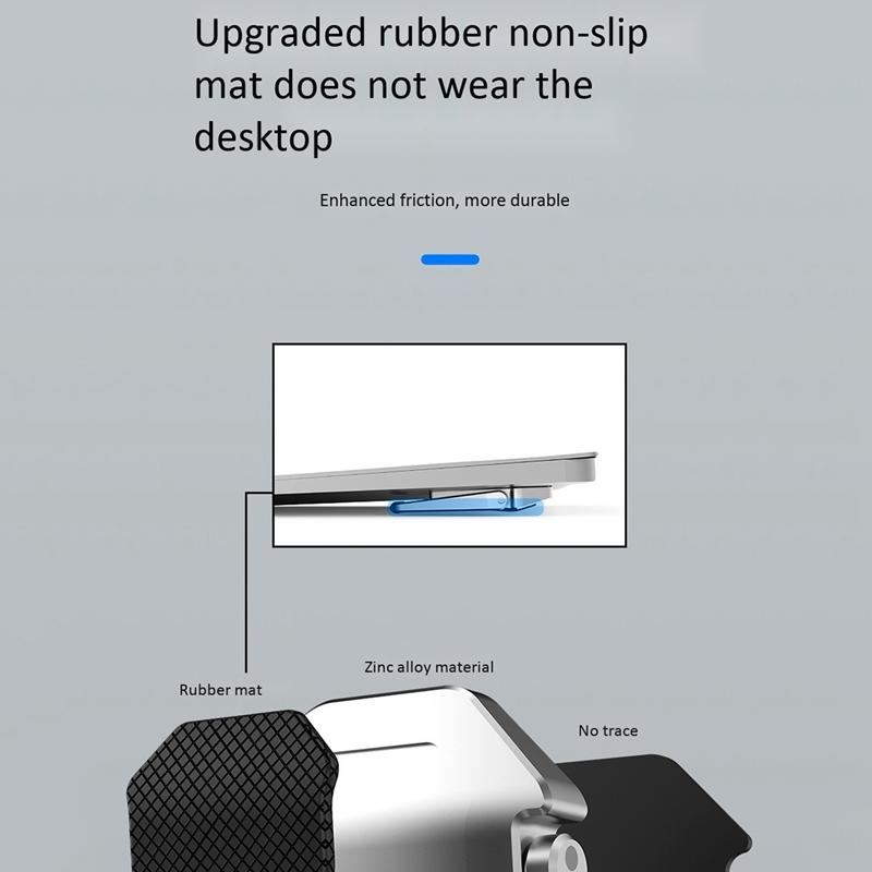 Изображение товара: Подставка для ноутбука, портативный компьютер, металлический кронштейн, основание для планшета, портативный охлаждающий кронштейн для ноутбука Pro