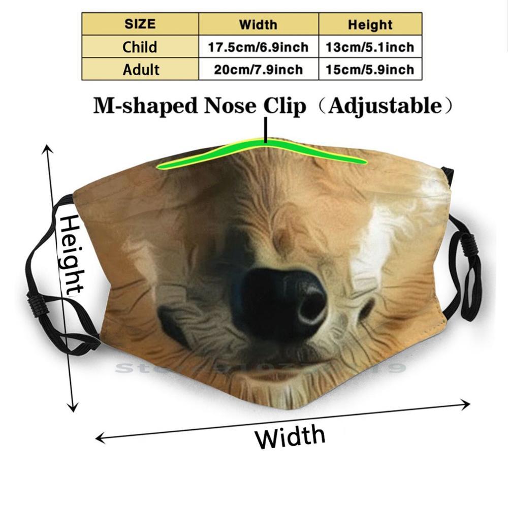 Изображение товара: Dingo Mouth Mouth Print Reusable Pm2.5 Filter DIY Mouth Mask Kids Australia Cute Animal Favorite Animal Funny Funny Animal