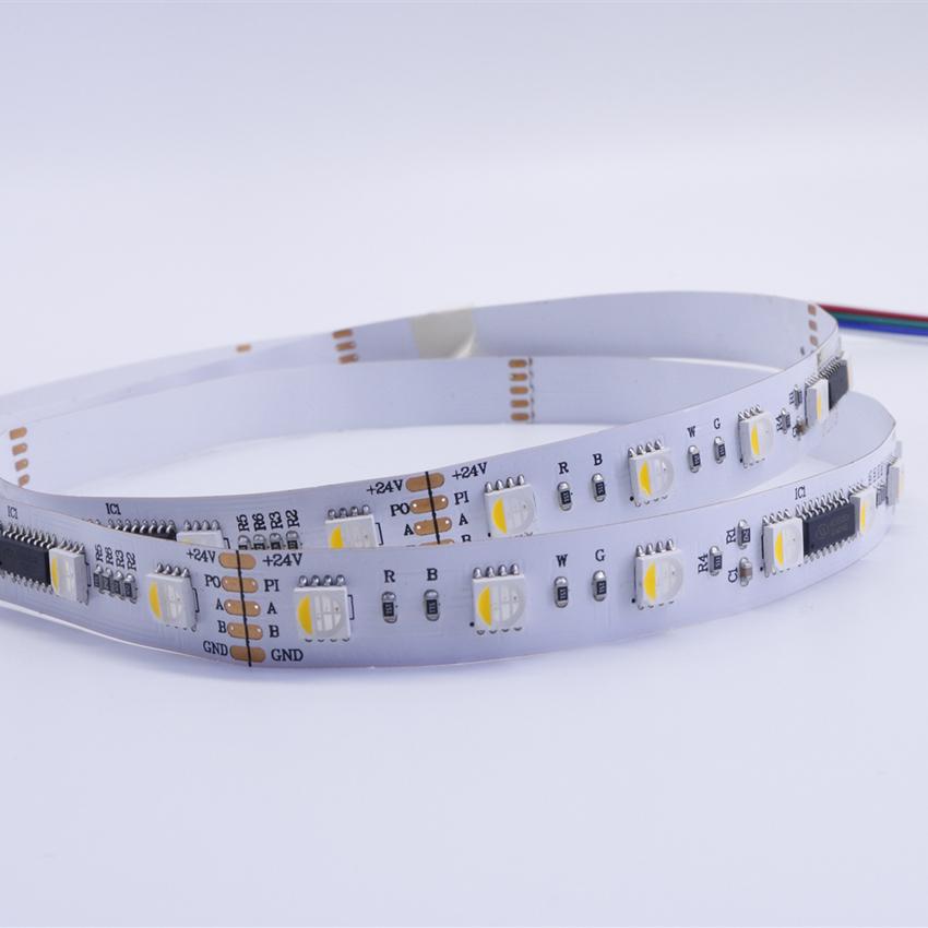 Изображение товара: Цифровая светодиодная лента UCS512C4, 24 В, 60 светодиодов, RGBW, 5 м, 16,7 футов, цифровая светодиодная лента RGBW DMX