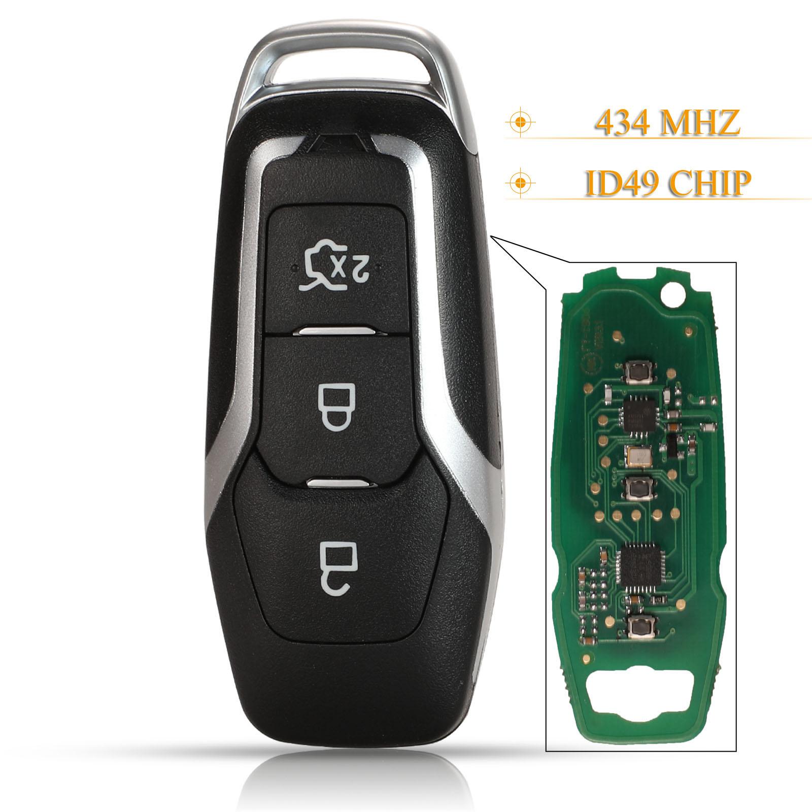 Изображение товара: Пульт дистанционного управления Kutery, 3 кнопки, 434 МГц, ID49, для Ford Mondeo Edge S-Max, Galaxy 2014-2018, DS7T-15K601-D