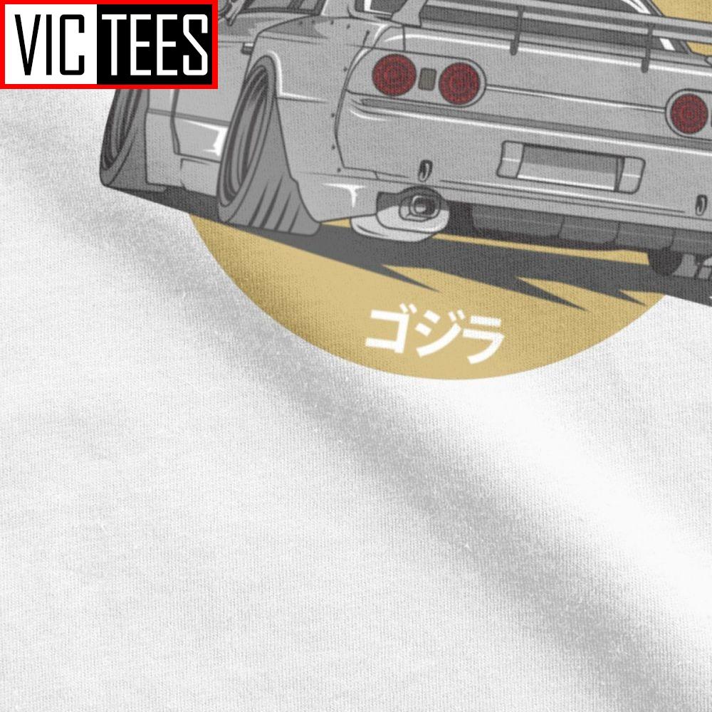 Изображение товара: R32 автомобиль серый Легенда JDM футболка японские автомобили спортивный автомобиль двигатель футболка для мужчин Одежда Классическая футболка из чистого хлопка
