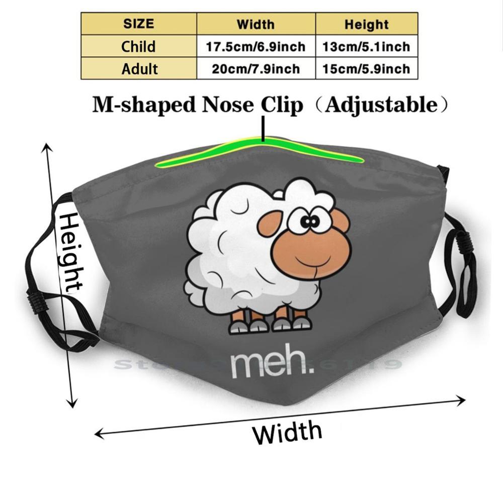 Изображение товара: Comic Sheep Meh дизайн Пылезащитный фильтр смываемая маска для лица дети Овцы комикс животных пушистый Австралия Новая Зеландия дети идея