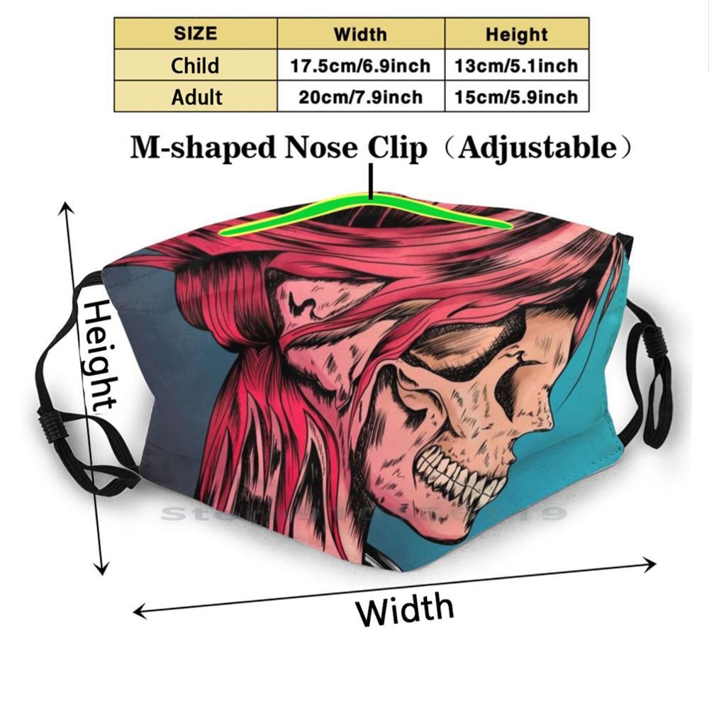Изображение товара: Гейш-отточить онна дизайн анти-Пылевой фильтр смываемая маска для лица для гейш; Отточить онна японские череп Yokai