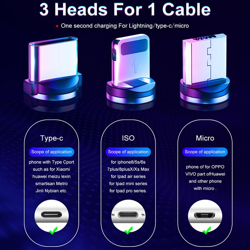 Изображение товара: Кабель для зарядки Micro USB, магнитный, для ASUS Zenfone Lite L1, ZA551KL, G552KL, Live, ZA550KL, 3 Zoom, ZE553KL, ZC521TL