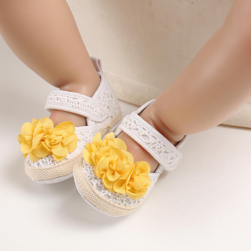 Изображение товара: Туфли вязаные для новорожденных девочек, с мягкой подошвой, с бантом