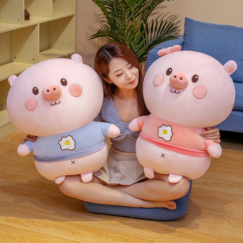 Изображение товара: Толстая свинка, плюшевая игрушка, сверхмягкая плюшевая кукла-животное, пуховая хлопковая игрушка 65 см, спутник плюша для сна для детей