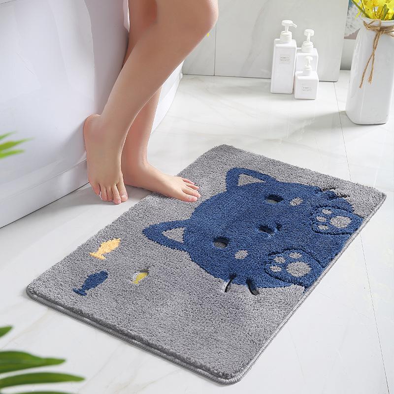 Изображение товара: Мультяшный дверной коврик для гостиной, впитывающий коврик для ног, домашние двери, ковры для ванной комнаты, нескользящий коврик, ковер, домашний текстиль