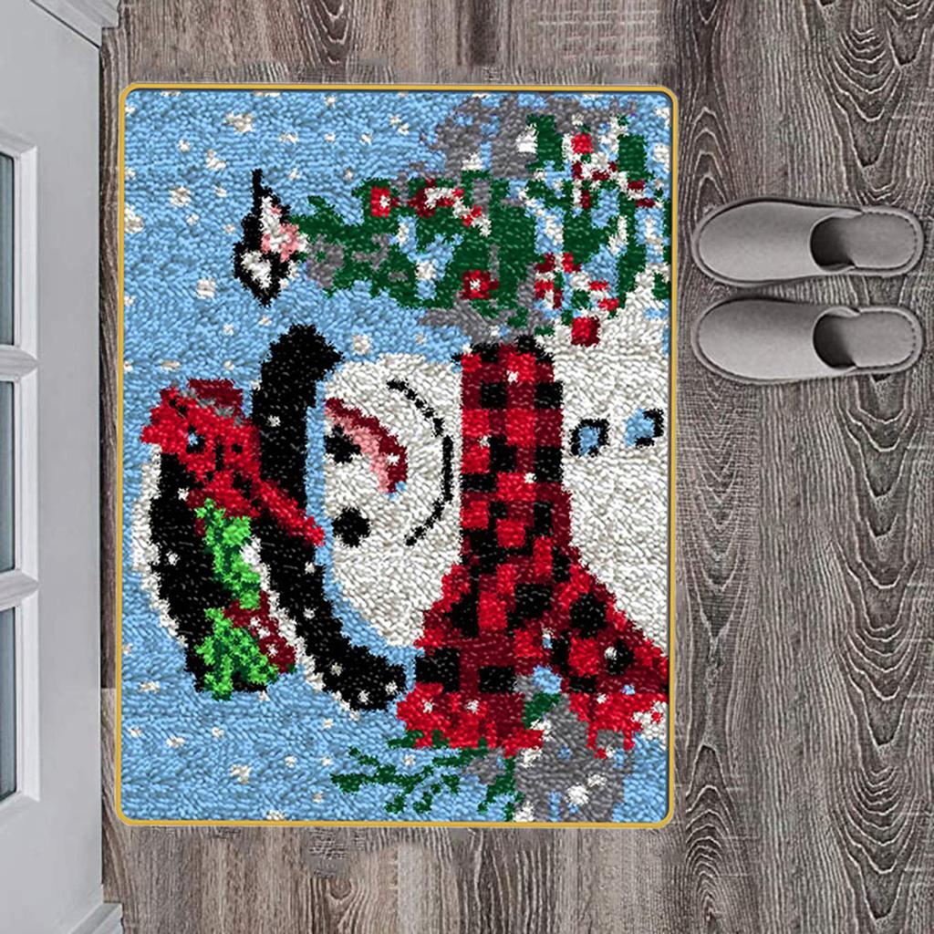 Изображение товара: Xmas Latch Hook Kit DIY Embroidery Cross Stitch Needlework for Rug Carpet Making