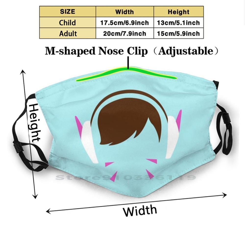 Изображение товара: D.Va иконный дизайн Пылезащитный фильтр моющаяся маска для лица для детей D Va