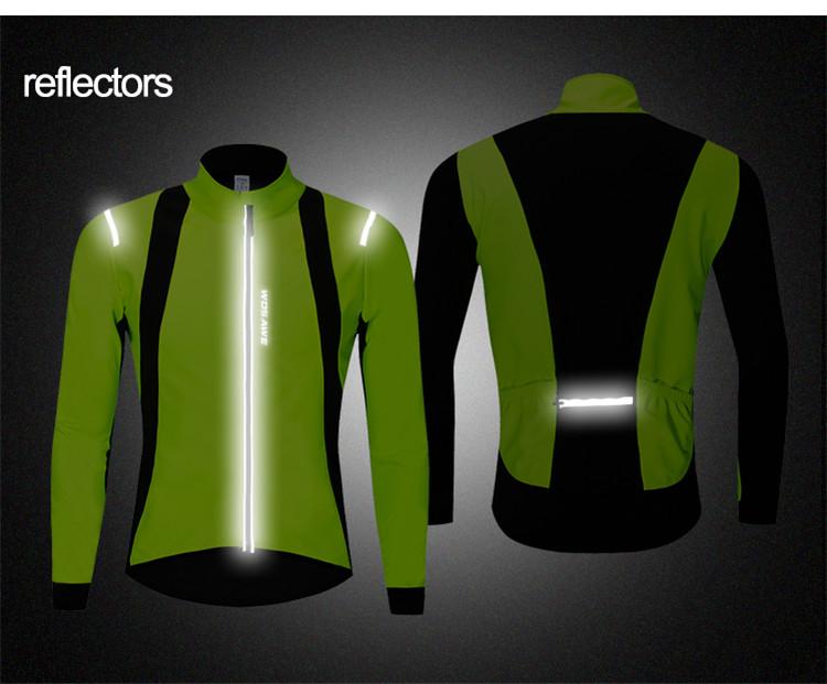 Изображение товара: WOSAWE термальные флисовые велосипедные куртки, Мужская зимняя ветрозащитная ветровка для горного велосипеда, одежда для бега, велосипеда, Джерси, ветровка