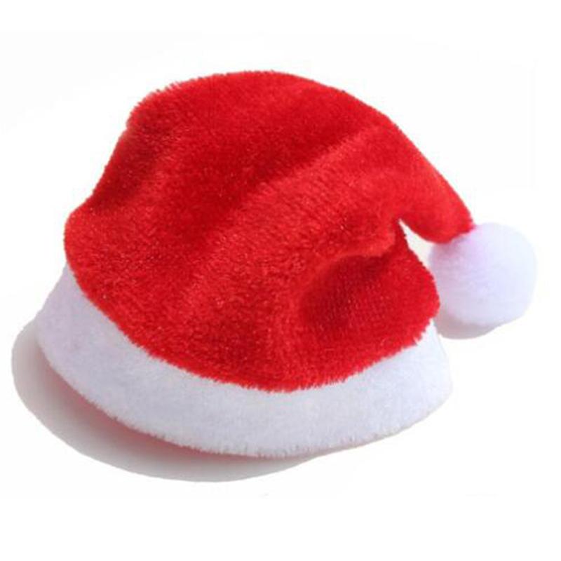 Изображение товара: Рождественская шапка Санта-Клауса на чашку шляпа мини Санта, подарки на Рождество, крышка для бутылки вина шапки рождественские украшения подарок 10 шт./компл.