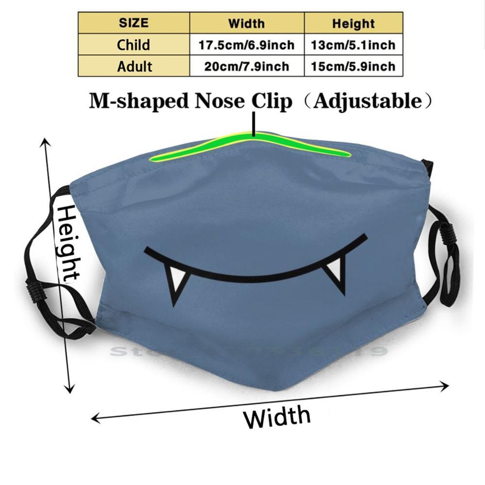Изображение товара: Вампир Улыбка Рот дизайн Анти-пыль фильтр смываемая маска для лица Дети улыбка зубы вампира Canines кровь зуб челюсти существо