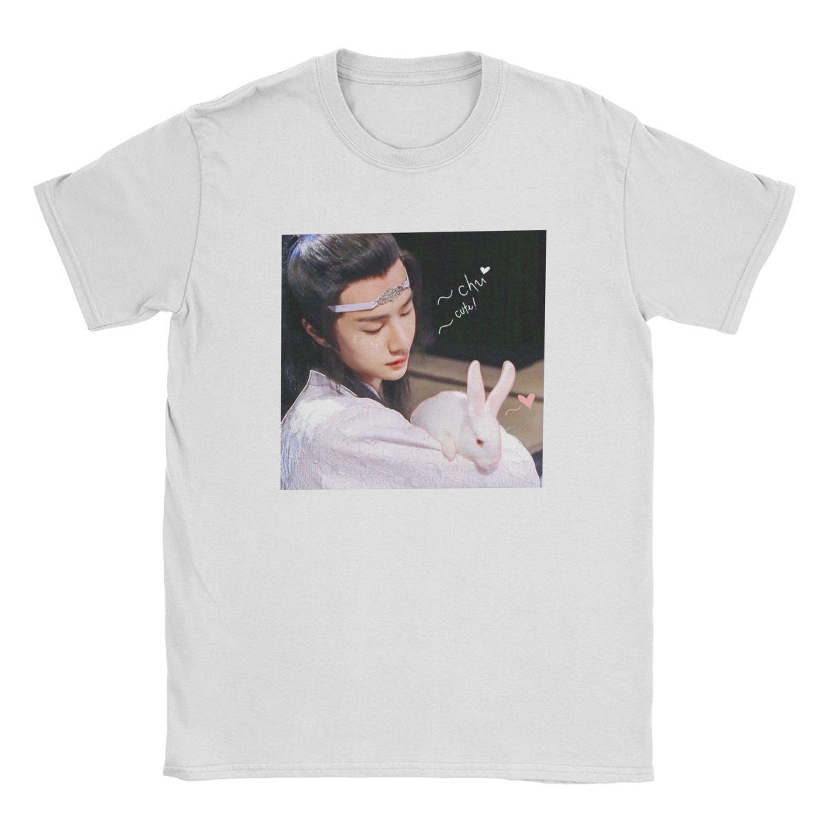 Изображение товара: Lan Zhan Holding Bunny футболки мужские винтажные футболки с круглым вырезом футболка с коротким рукавом размера плюс