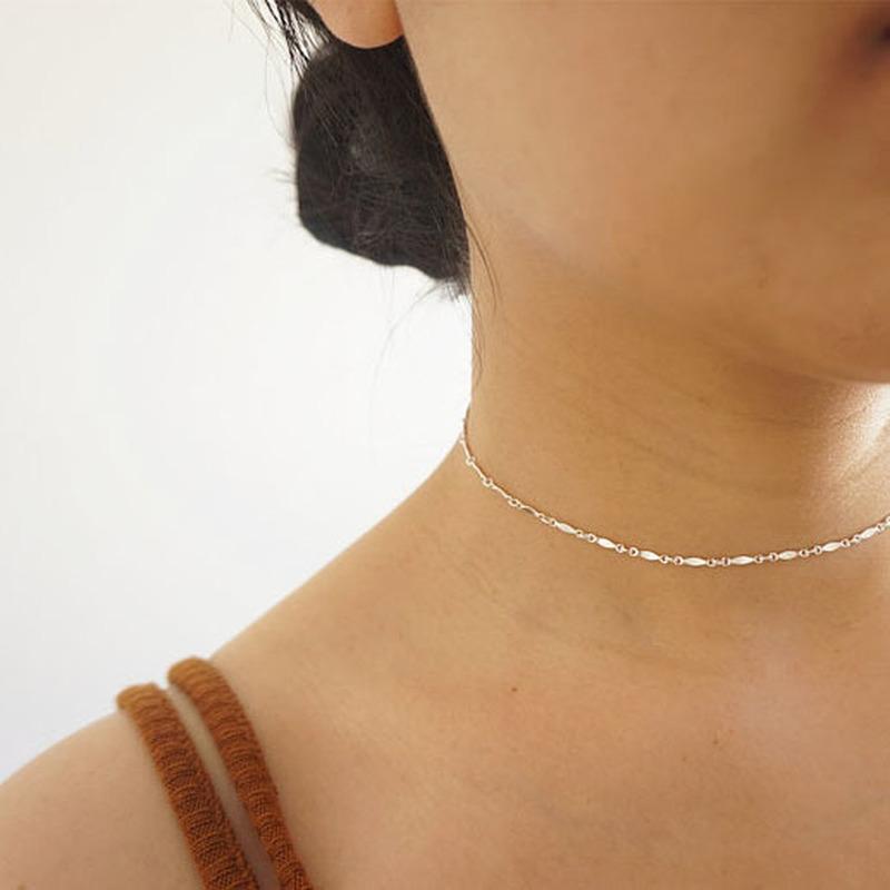 Изображение товара: HebeDeer простые ожерелья, ювелирные изделия для влюбленных, колье, трендовая девушка, серебряный цвет, классическое ожерелье с кисточками, цепочка для женщин, Kpop Collares