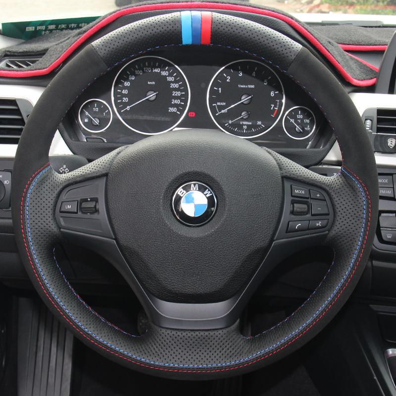 Изображение товара: Чехол на руль из замшевой кожи ручной работы для BMW New X3 series X5 series X1 series x2 X6 X4 7 series gt 320li