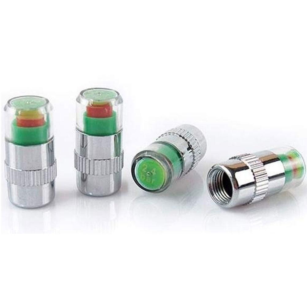 Изображение товара: 4 Pcs Auto Car Tire Pressure Monitor Sensor Indicator Alert Valve Stems Caps