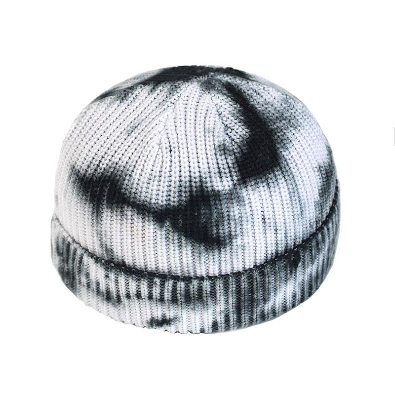 Изображение товара: Модные хлопковые облегающие шапки в рубчик, шапки и кепки для женщин и мужчин, осенне-зимние вязаные шапки с напуском, Женские Простые шапки, шапки