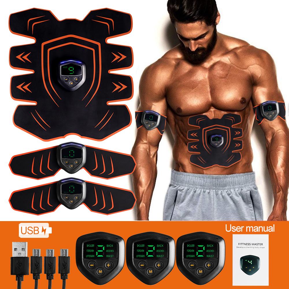 Изображение товара: Стимулятор мышц EMS, умный фитнес-тренажер для брюшного пресса, беспроводной тренажер, Электрические наклейки для похудения, массажер для похудения