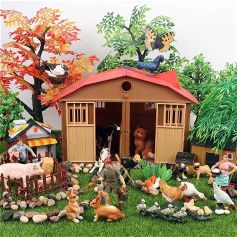Изображение товара: Имитация животного, ландшафт, искусственная игрушка, фигурки, мини-овощи, газон, газон, фруктовое дерево, дом, ПВХ фигурки, Dolsl Baby для подарка