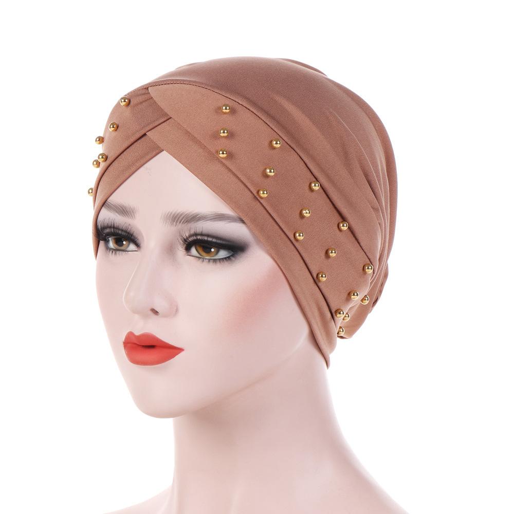 Изображение товара: Мусульманский тюрбан из хлопка хиджаб шапка арабское обертывание головы турбины для женщин индийские африканские турбины твист головная повязка turbante mujer