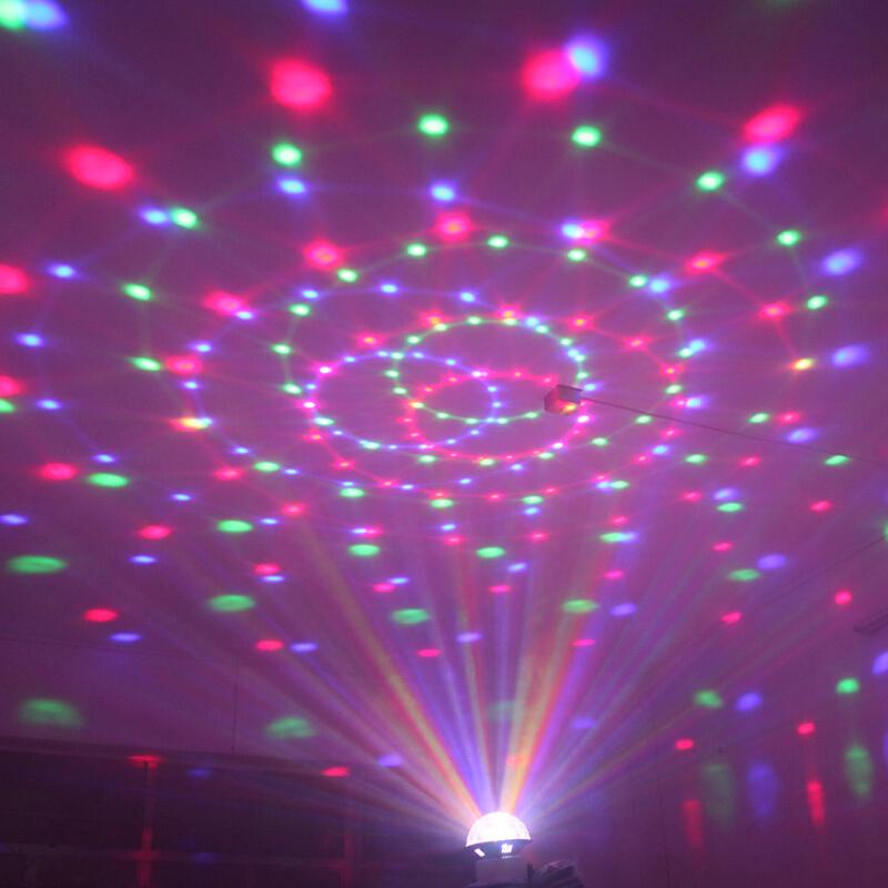 Изображение товара: Вращающийся дискошар с круглой активацией, освещение диджея для дискотеки, сценическое светодиодное RGB Освещение для рождества, свадьбы, вечевечерние, 6 цветов