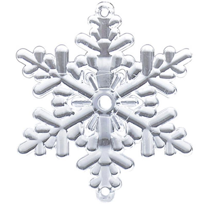 Изображение товара: Снежинки-сосульки, украшения на новый год, прозрачные украшения для новогодней елки, 40 шт.