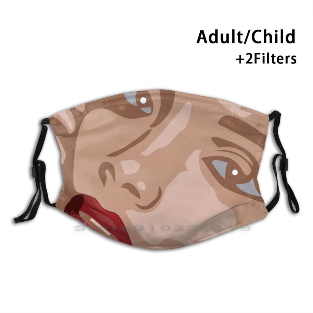 Изображение товара: Многоразовая маска для рта с фильтром Pm2.5 Beauty Passion Print, Детская красота, косметика для губ, женские красные губы, красивые глаза