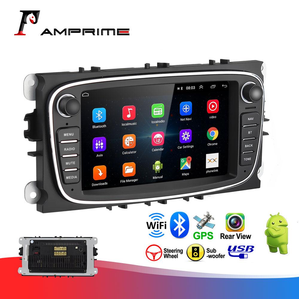 Изображение товара: AMPrime Android 2din автомобильное радио DVD wifi gps навигация авторадио радио стерео плеер сенсорный автомобильный мультимедийный Авторадио для Ford