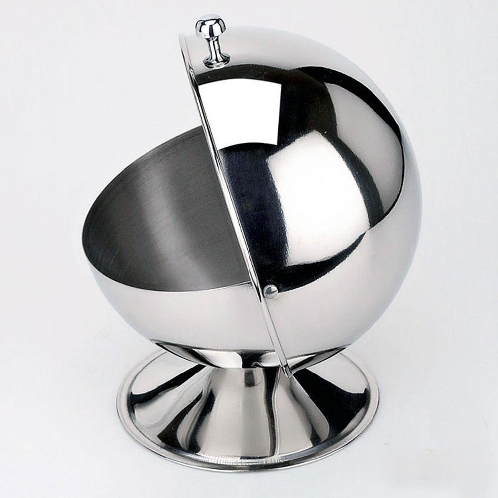Изображение товара: Stainless Steel Home Seasoning Bottle Sugar Bowl Tank Spherical Condiment Jar Food Storage With Rotatable Lid Kitchen