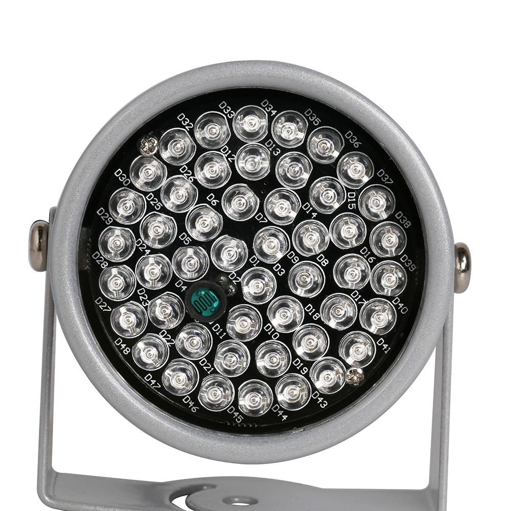 Изображение товара: Светодиоды для систем видеонаблюдения, инфракрасный осветитель, 48 шт., ИК-светодиодов, ночное видение, IP66, инфракрасный заполнясветильник, металл, водонепроницаемый для камеры видеонаблюдения