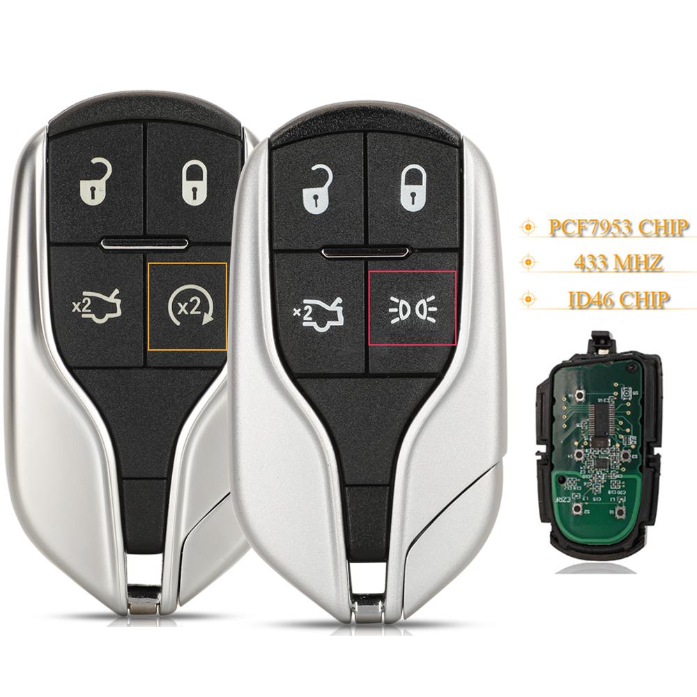 Изображение товара: Kutery 4 кнопочный смарт-телефон 433 МГц ID46 Pcf7953 для Maserati Quattroporte ghifp 2012 2013 2014 2015