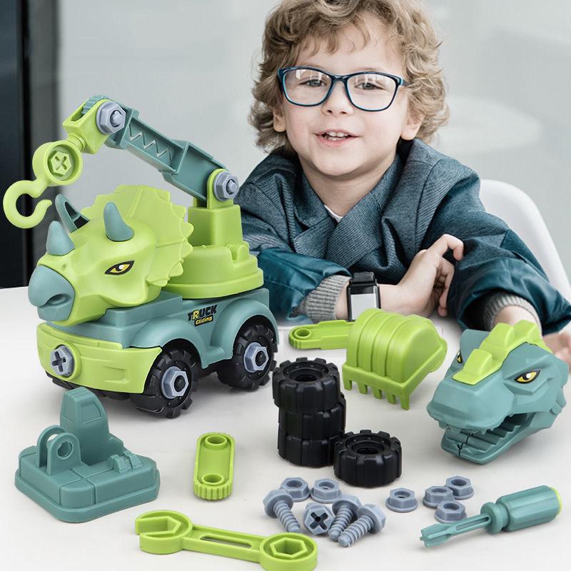 Изображение товара: Детские игрушки Монтессори, Обучающие строительные блоки для разборки винтов, автомобиля, мотоцикла, автомобиля, головоломки, игрушки для мальчиков и девочек