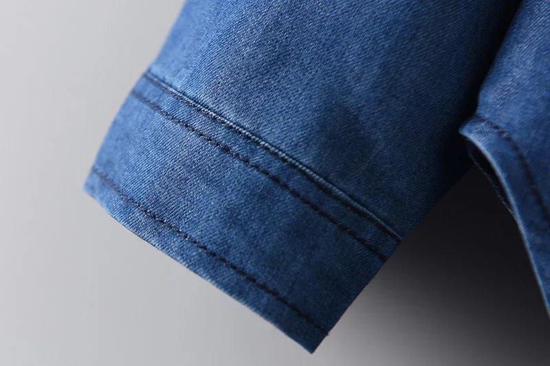 Изображение товара: Женские свободные хлопковые джинсовые рубашки размера плюс синего цвета, новинка 2021, весенне-осенняя повседневная женская рубашка, женские топы