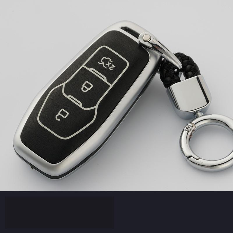 Изображение товара: Чехол для автомобильного ключа, светящийся, с цепочкой для ключей, для Ford Fusion, Mondeo, Mustang F-150 Explorer Edge
