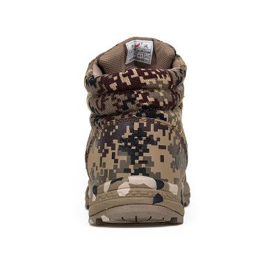 Изображение товара: Зимняя уличная спортивная обувь со шнуровкой для ходьбы по льду, кемпинга, пешего туризма, рабочая безопасная обувь для скалолазания, теплая хлопковая камуфляжная обувь